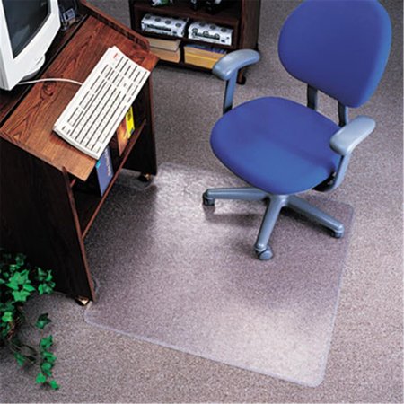 WORK-OF-ART EconoMat No Bevel Chair Mat for Low Pile Carpet36w x 48hClear WO619729